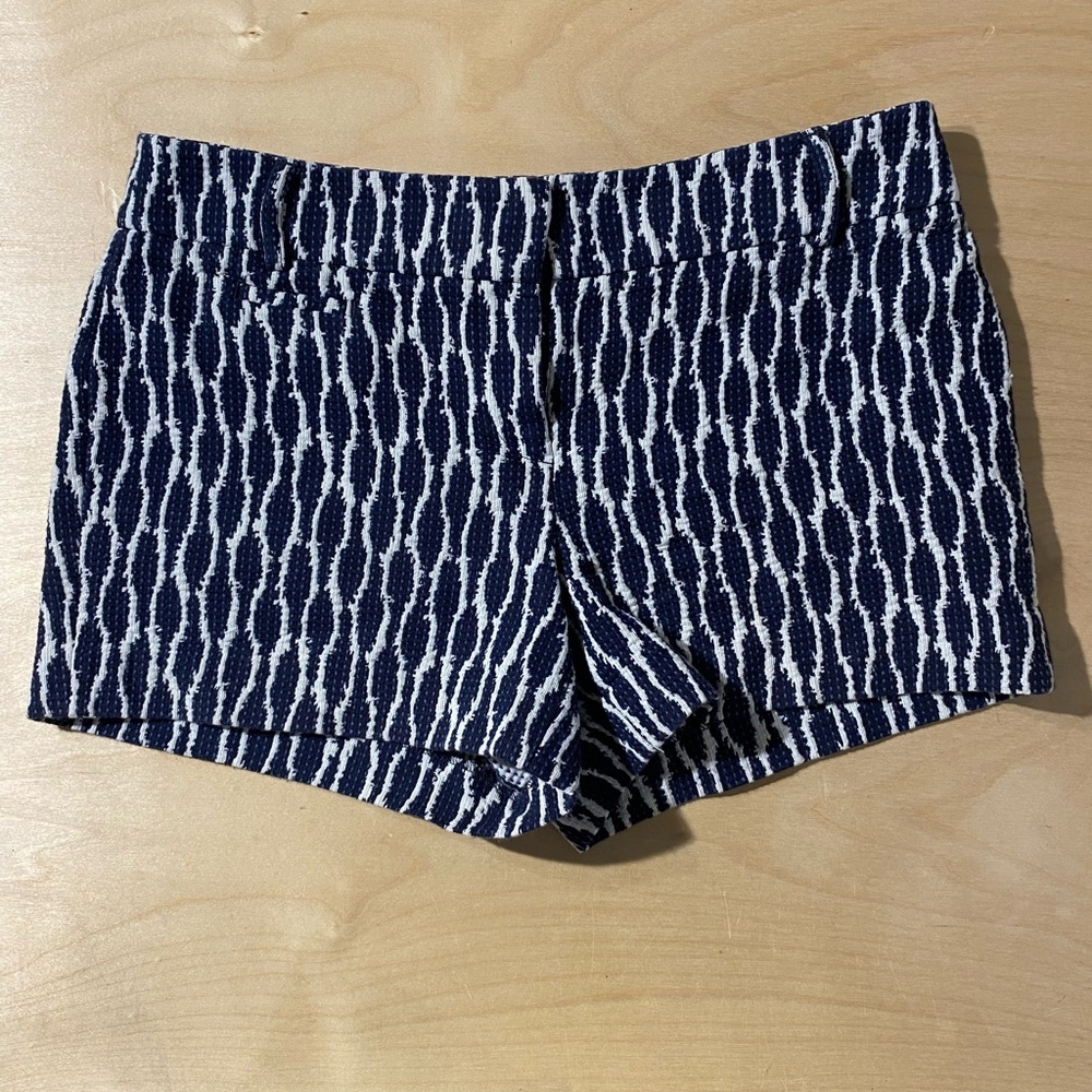 LOFT High Waist Navy and White Women's Shorts 4 (KR)